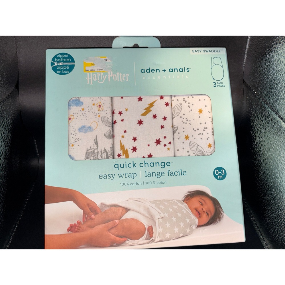 Aden + Anais Harry Potter Easy‎ Swaddle Wrap 3-Pack 0-3M Cotton Sleep Sack New